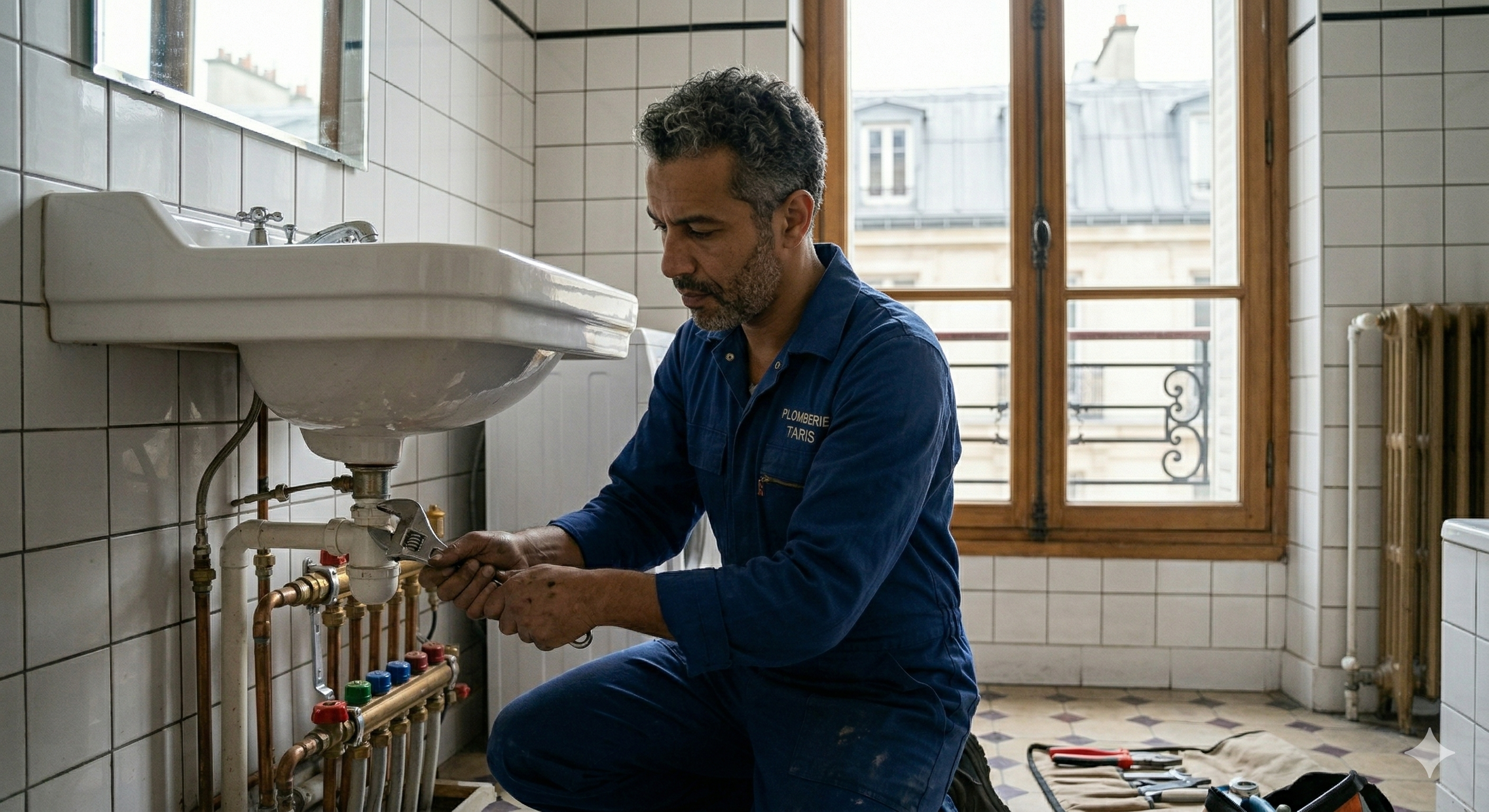 Plombier en intervention