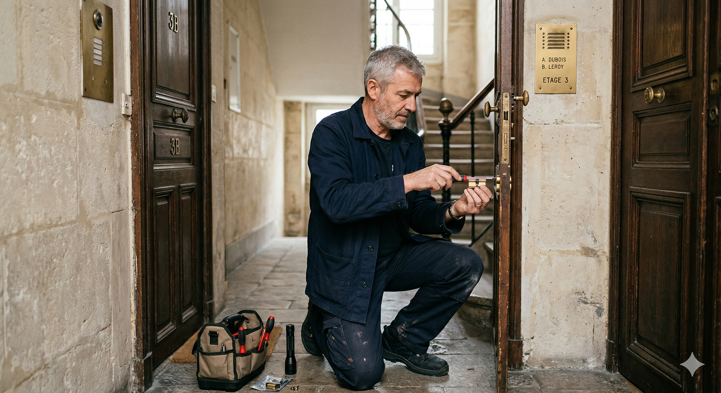 Serrurier en intervention