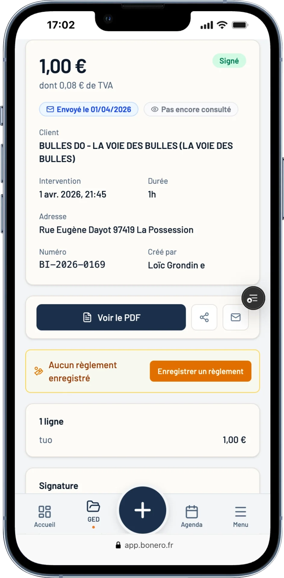 App Bonero sur iPhone